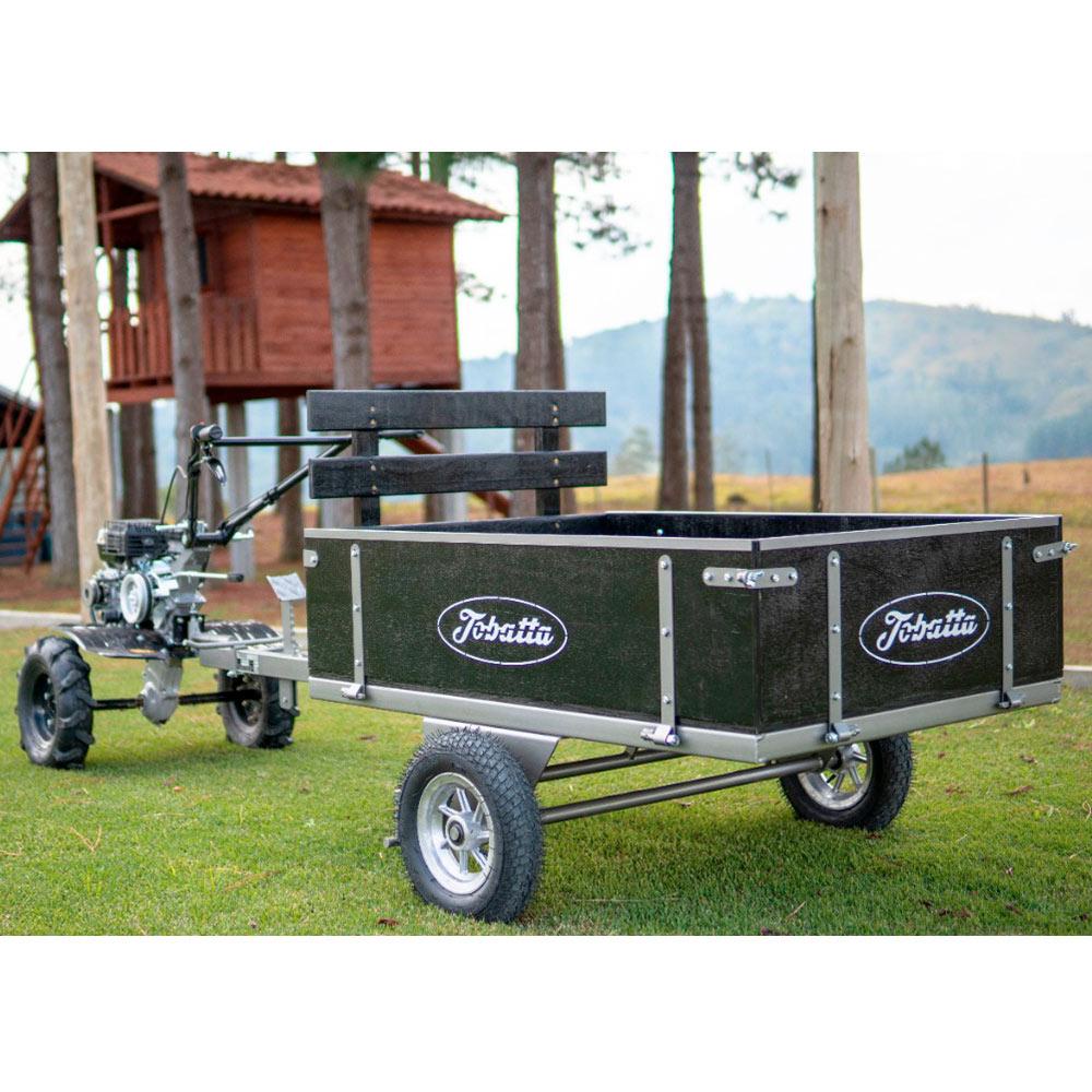 Carreta Basculante Tobatta para Motocultivadores 1300 R8 Preta MAQUINAFORT - Home & Living