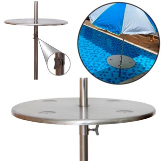 Mesa Piscina Bar Molhado Aço Inox C/ Regulagem Premium Evald