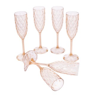 Kit Taças 200 ml Champagne Glamour 6 Peças-Citrino em Oferta na Shopee