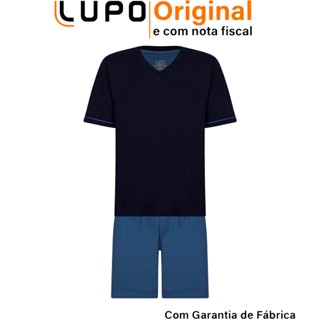 Pijama Masculino Curto Short Verão Algodão Original Lupo