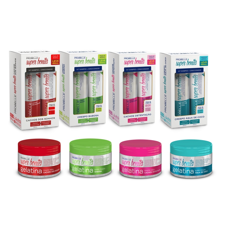 Kit Shampoo + Condicionador + Gelatina - PROBELLE