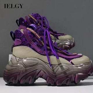 IELGY Tênis Feminino Versátil Sola Grossa casual Legais