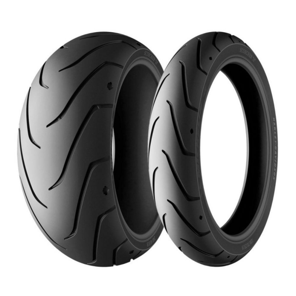 Par Pneu Moto Michelin Scorcher 11 140/75 R17 67V + 200/55 R17 78V Para Harley Fat Boy