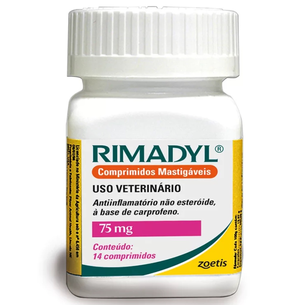 Rimadyl 75mg Antiinflamatorio 14 Comprimidos Zoetis 75 mg Shopee Brasil