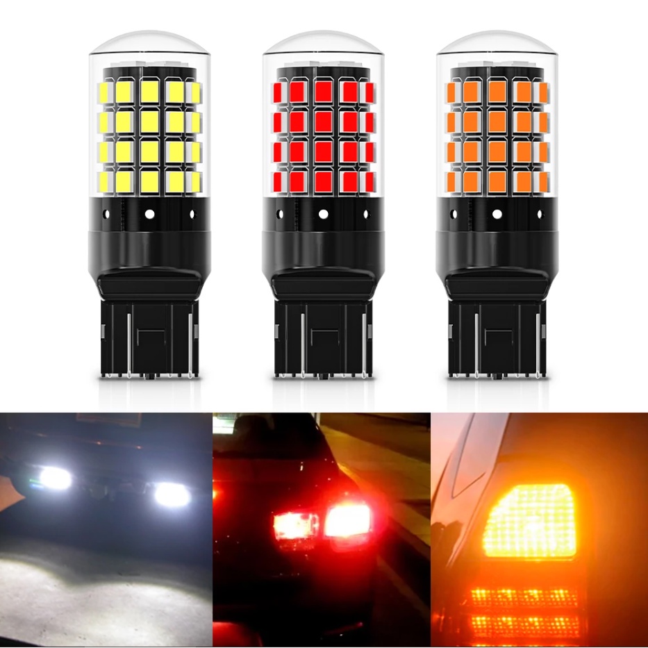 1 Peça Carro LED Sinal De Volta CANBUS 2835 54SMD 1156 BA15S P21W BAU15S PY21W Turn Signal Light 1157 BAY15D P21/5W Luz