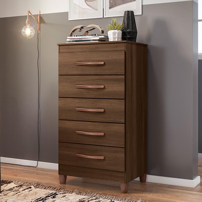 Cômoda Quarto Esmeralda com 5 Gavetas em Oferta na Shopee