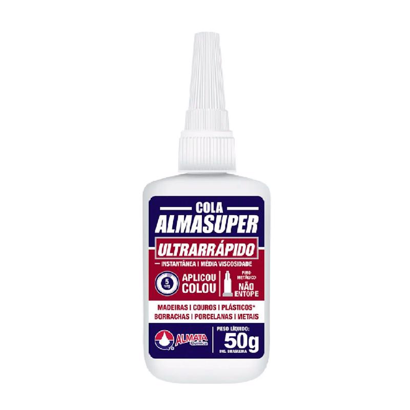 Adesivo Cola Rápido Instantânea Ultrarrápido Alta Qualidade - Desempenho 50g Aplicou Colou - Stationery