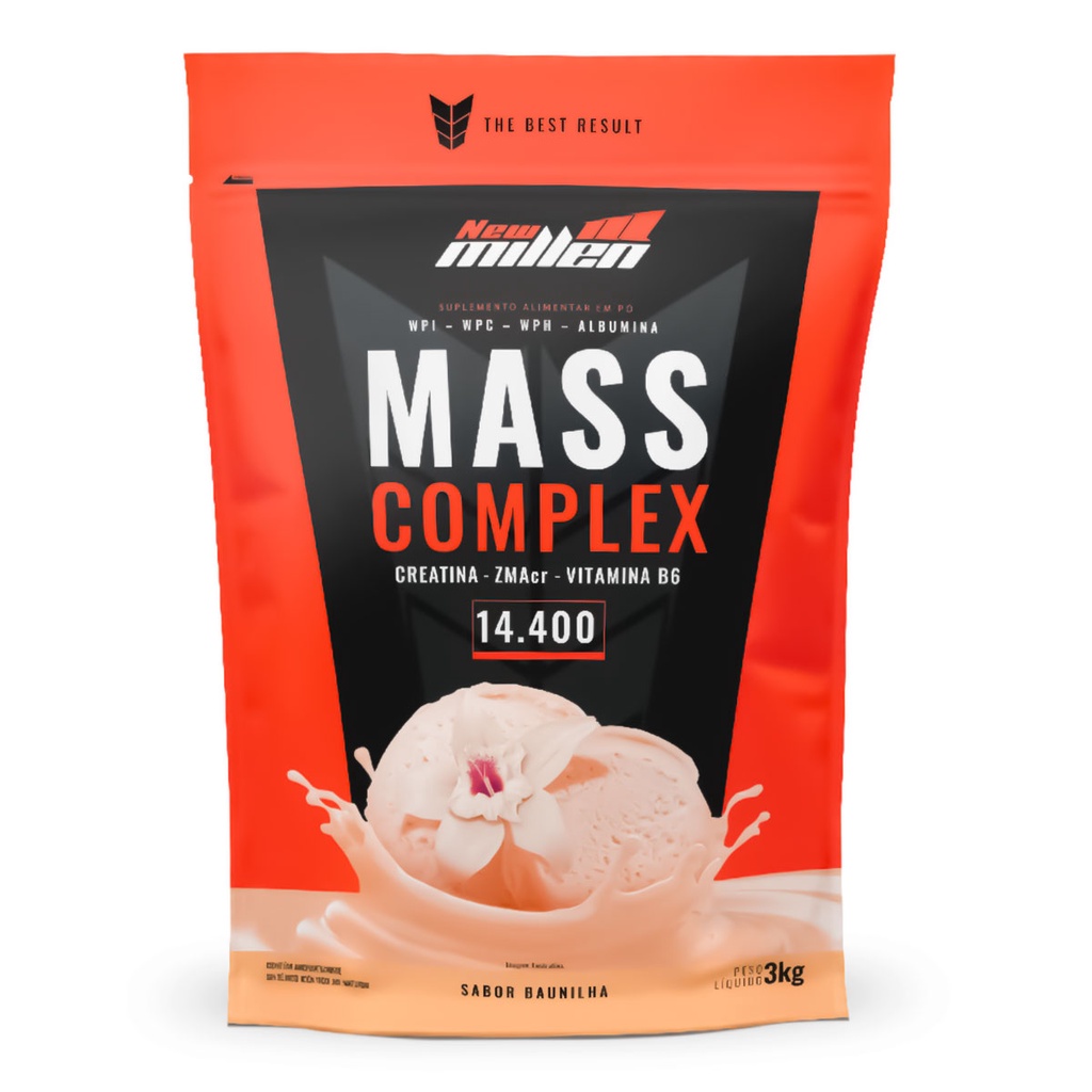 Mass Complex New Millen 3kg Hipercalorico Massa