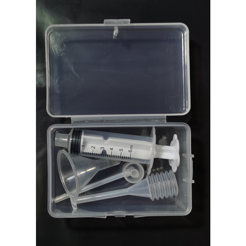 Conjunto De 4 Peças Caixa Dispensador De perfume , Ferramenta De Distribuição De Amostra Líquida , Seringa De Extração Dispensando Pequeno Funil em Oferta na Shopee