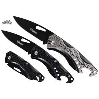 Canivete Lamina Dobrável Inox Pesca Camping