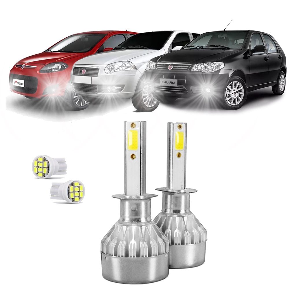 Kit Ultra Led Milha Palio G3 G4 G5 Fire 2004/17 20000 Lúmens em Oferta na Shopee
