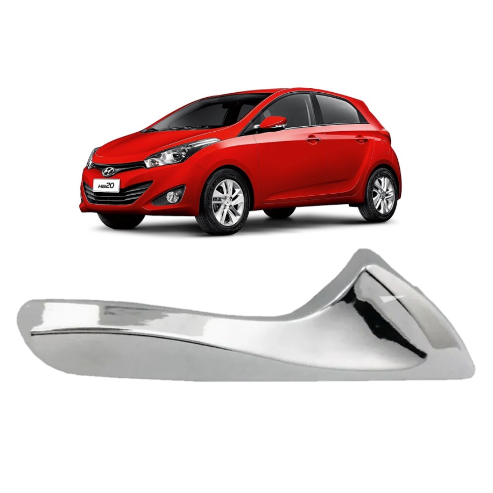 Puxador Gatilho Direita Maçaneta Interna Hb20 2014 2015 Prata em Oferta na Shopee