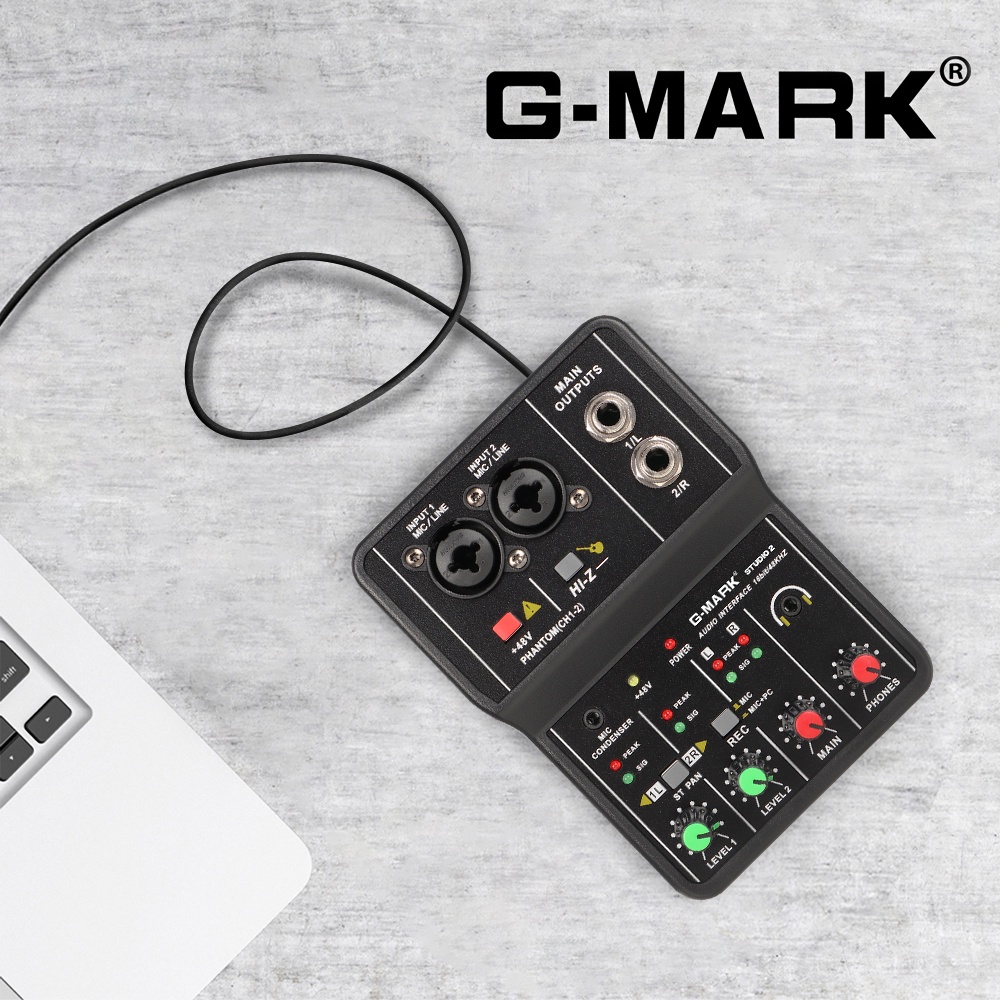GMark Studio2 Interface De Áudio USB Placa De Som Mini Amplificador