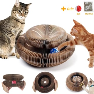 Compra online de Placa de arranhar gato de órgão mágico, vem com uma bola  de sino de brinquedo, brinquedo interativo conveniente, papel de acabamento  requintado durável