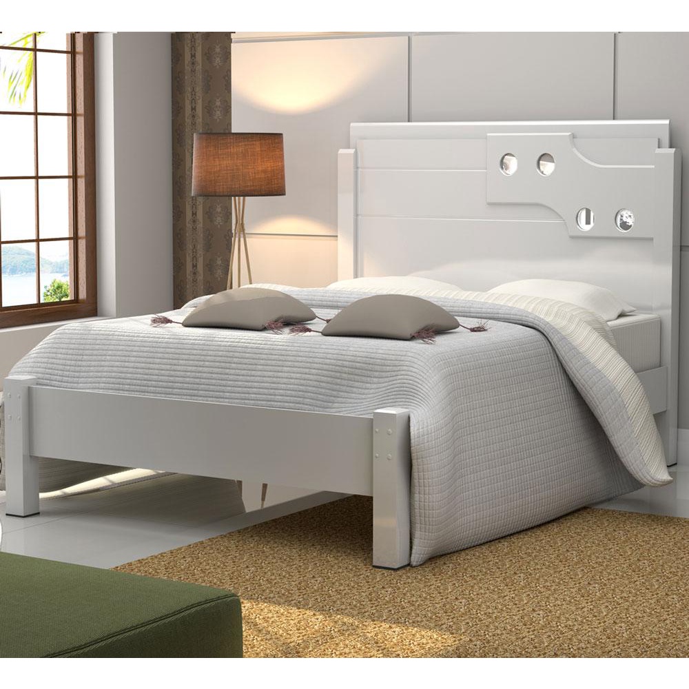 Cama Casal Quarto Luiza Ajustavel Com Pés Centrais - Home & Living