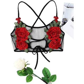 Ladies Lingerie Sexy Laced-Up Bordado W em Oferta na Shopee