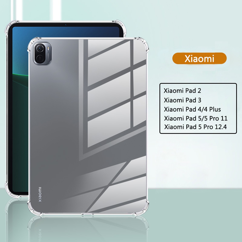 Capa Para Tablet Xiaomi Mi Pad 2 3 4 5 Pro Plus 7.9 8.0 10.1 11 12.4 2021 2022 De Silicone Macia Anti-Impacto