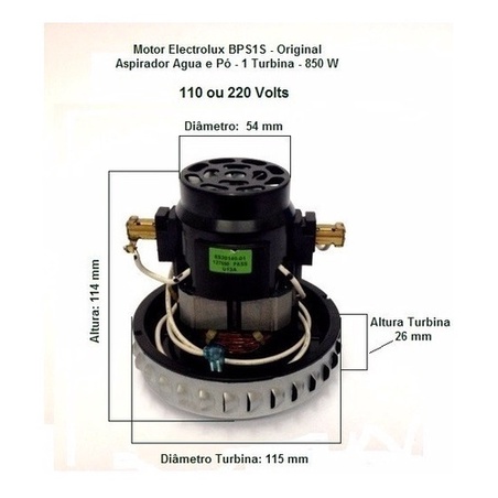 Motor Aspirador Bps1s 110 Volts A10n1/aqp20/gt20n/gt30n
