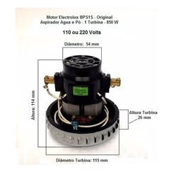 Motor Aspirador Bps1s 110 Volts A10n1/aqp20/gt20n/gt30n