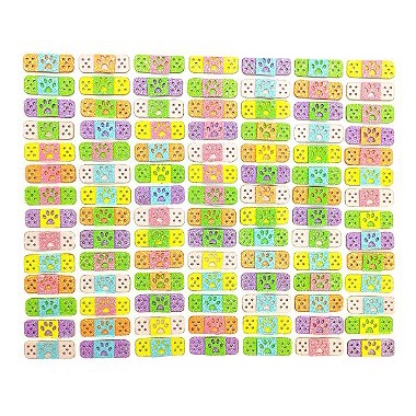 kit 50 Adesivos Band-aid GLITTER Piercing Petshop Cães Gatos