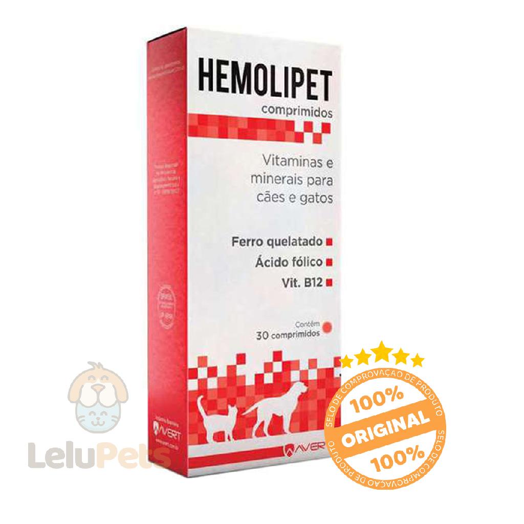 Hemolipet Suplemento Vitaminico Para Cães Comprimido Avert em Oferta na Shopee