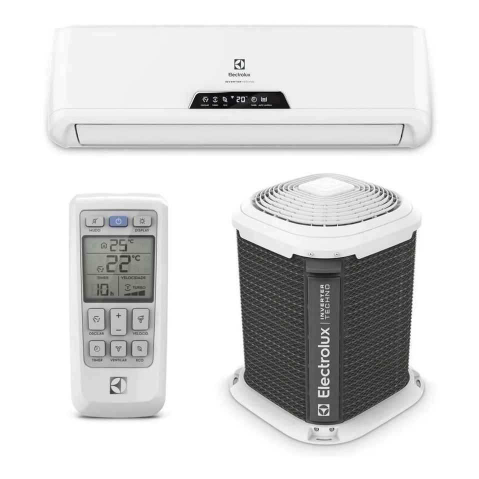 Ar condicionado Electrolux Inverter Techno split frio/quente 12000 BTU ...