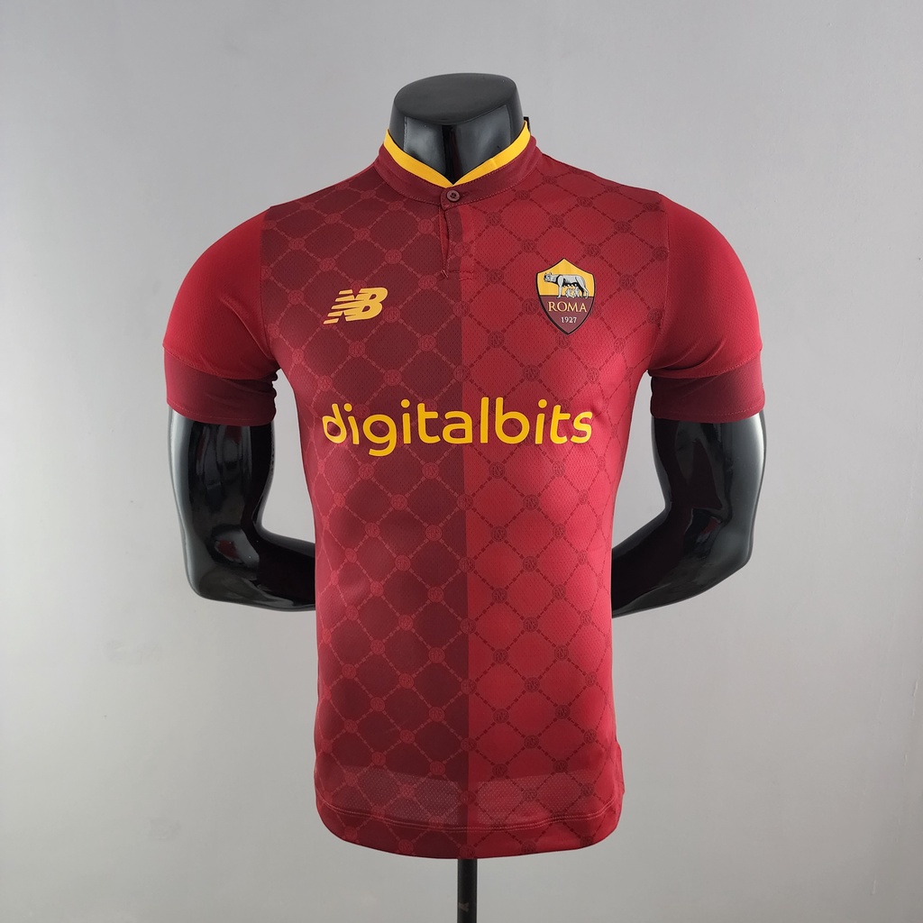 Camisa de Futebol Roma 22/23 Versão jogador Vermelho Tamanho P-2GG