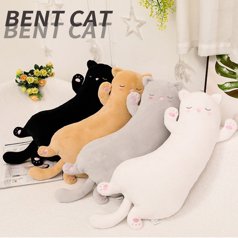 65cm Mewaii Long Cat Pillows Plush Toys Axolotl Stuffed Animals Doll Kids  Xmas Gift | Shopee Brasil
