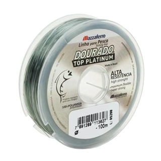 Linha Monofilamento Dourado Top Platinum 100mts - Mazzaferro 0,40mm Prateado