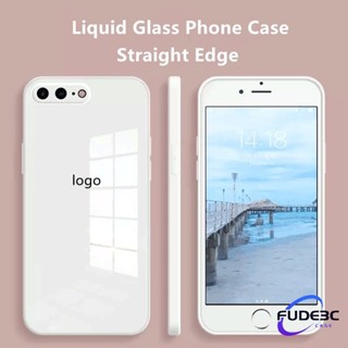 Para iPhone 6 6S 7 8 Plus SE 2020 Capa De Vidro Temperado Líquido TPU + PC Traseira