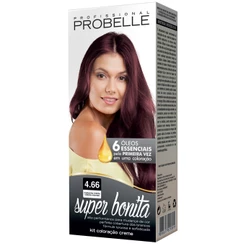 Coloração Super Bonita 50g 4.66 - Castanho Médio Violeta Intenso Probelle probelle