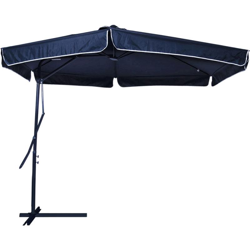 Ombrelone 3m Suspenso Gira 360º Alavanca Azul Belfix em Oferta na Shopee