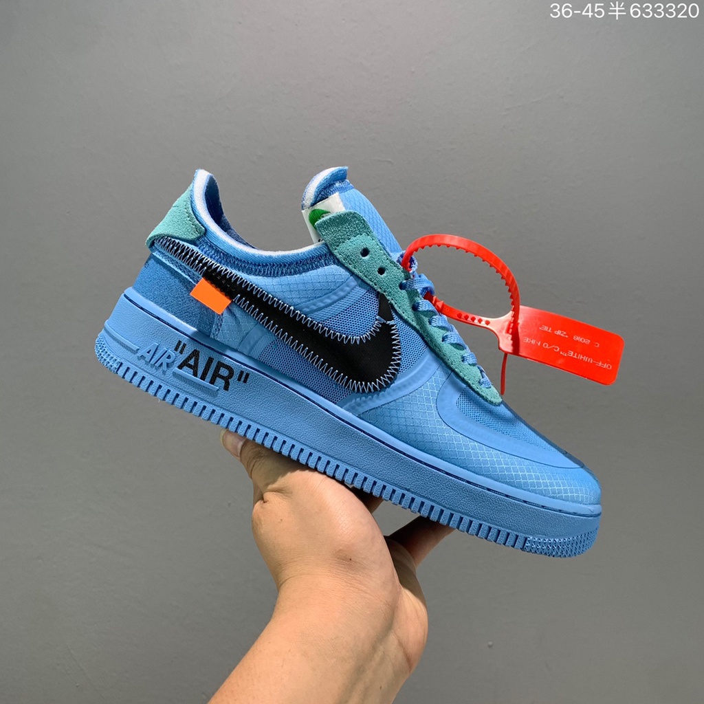 Tênis original Respirável Nike Air Force 1 Baixa Moda Cor Sólida Versátil casual