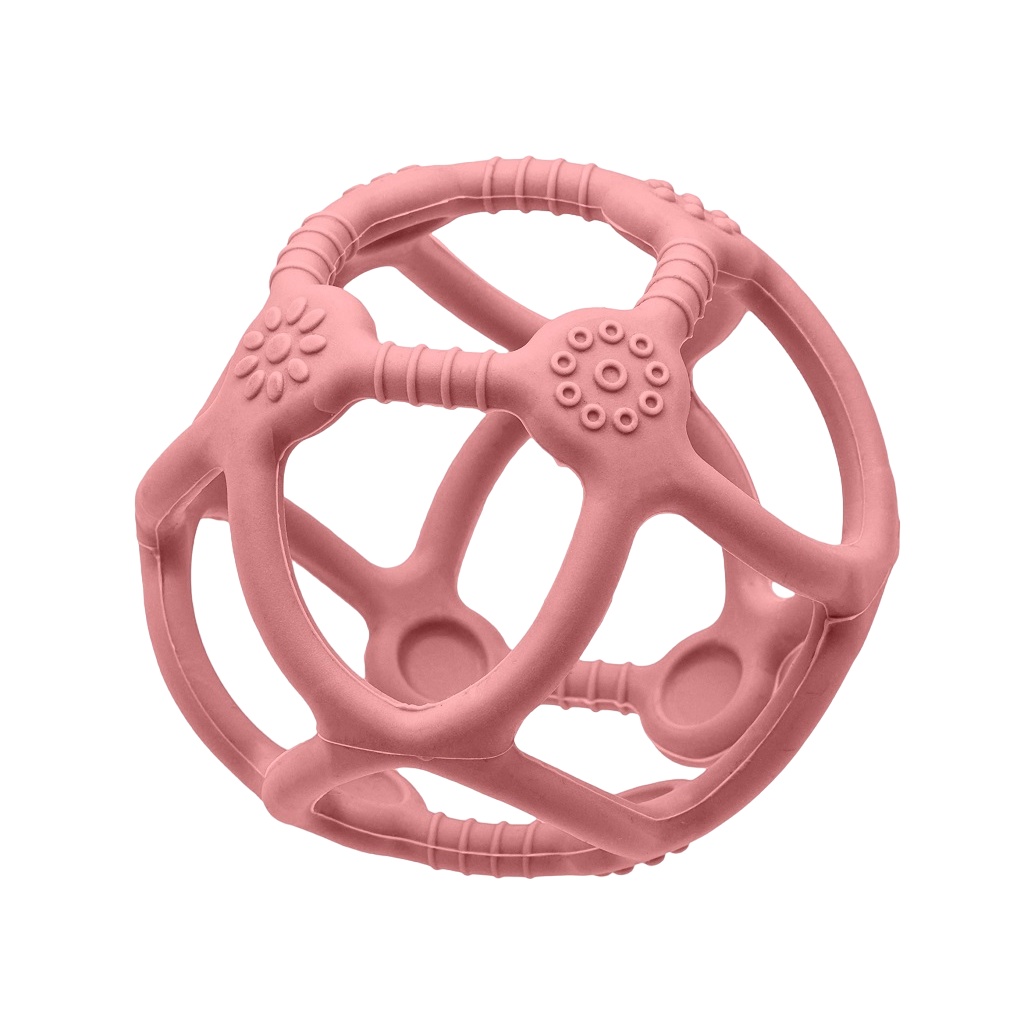 Mordedor Bola Em Silicone Rosa Flexivel Supermacio Com Texturas 15637 - Buba em Oferta na Shopee