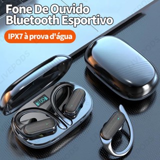 Fone De Ouvido Esportivo Sem Fio Bluetooth 5.3 9D À Prova D