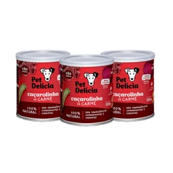 Kit 3 Ração Úmida Pet Delícia Cães Cacarolinha de Carne