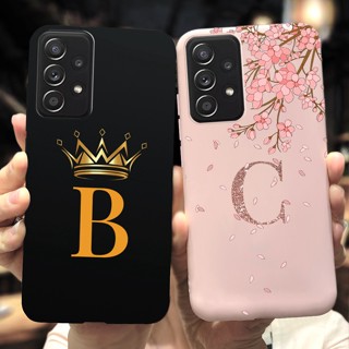 Capa Flexível Samsung Galaxy A52s 5G De Letras Fofas Alfabeto Silicone Para Telefone A52 A526B A525F Amortecedora