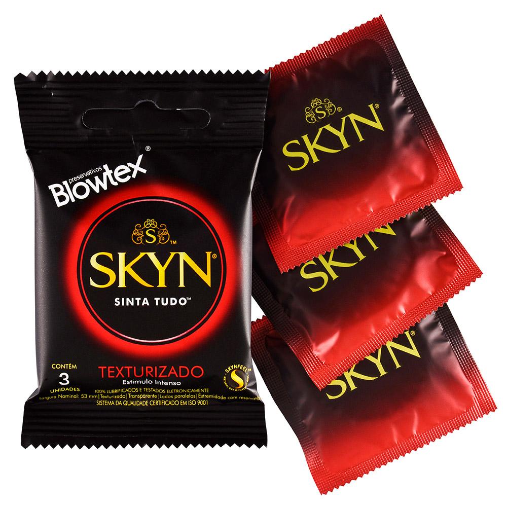 Detalhes do Kit 2 Pacotes Preservativo SKYN Texturizado C/ 3 Unidades Cada