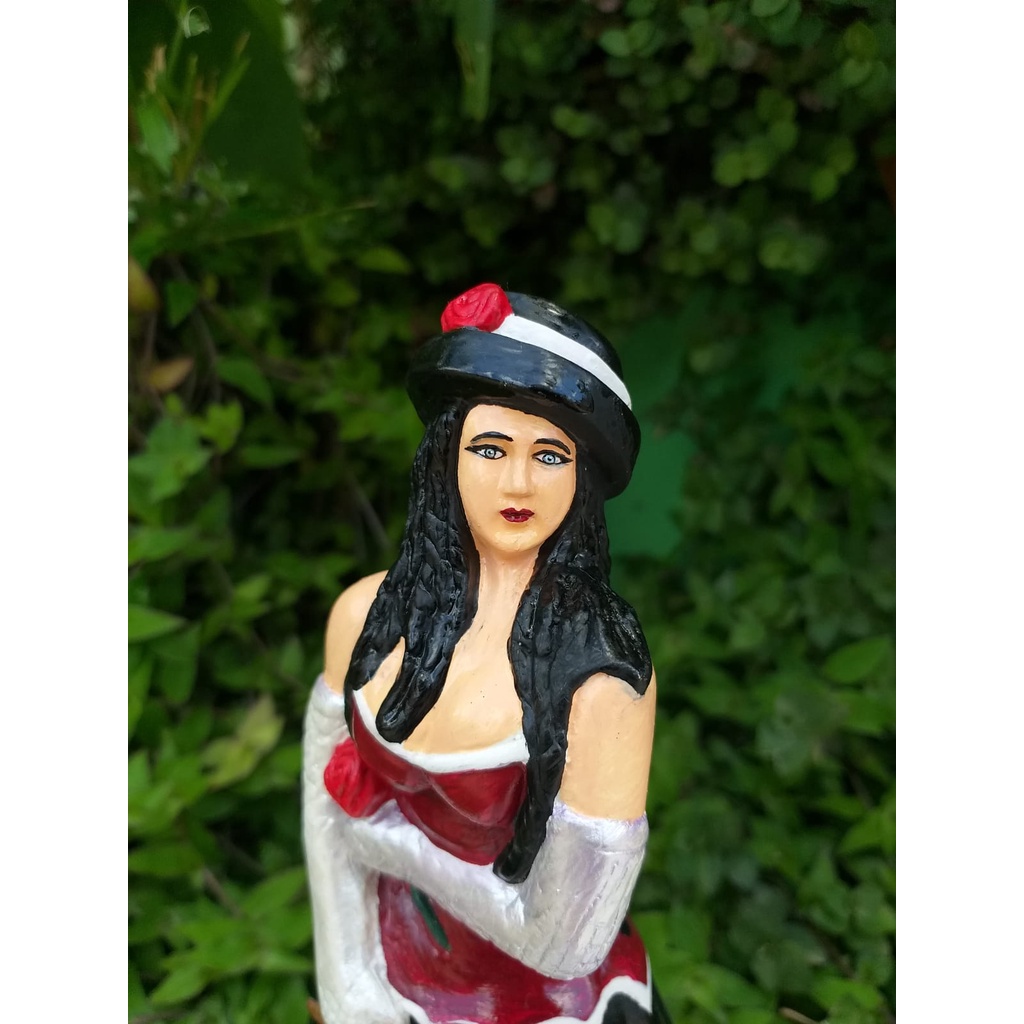 ESTATUA POMBA GIRA DO CABARÉ EM GESSO 23 CM