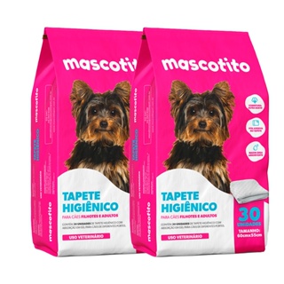 Kit 2 Tapete Higiênico Mascotito 60x55cm C/30 Unidades em Oferta na Shopee