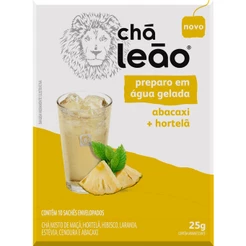 Chá Leão Água Gelada - Abacaxi E Hortelã 10 Sachês