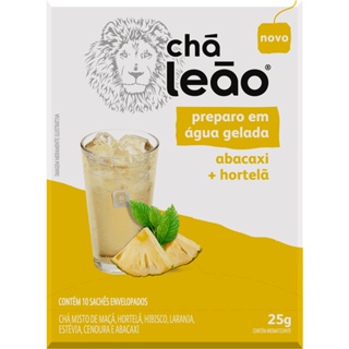 Chá Leão Água Gelada - Abacaxi E Hortelã 10 Sachês em Oferta na Shopee
