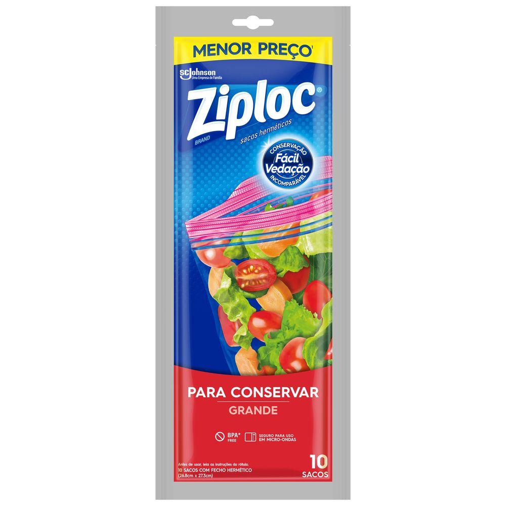 Sacos Herméticos Ziploc para Conservar Grande com 10 unidades em Oferta na Shopee