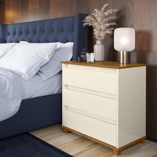 Mesa de Cabeceira Quarto Mini Cômoda EJ com 3 Gavetas em Oferta na Shopee