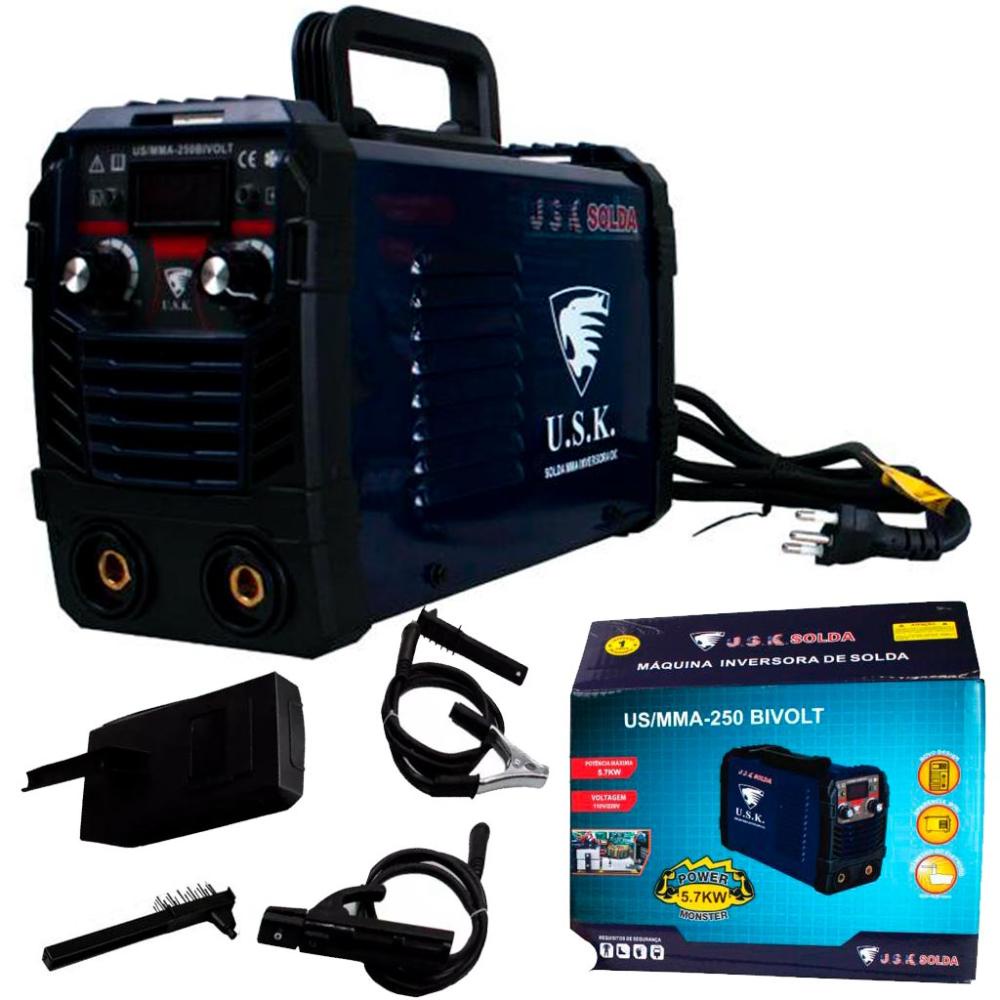 Máquina de Solda Inversora MMA-250 Painel Digital Bivolt 110/220V U.S. SOLDAS em Oferta na Shopee