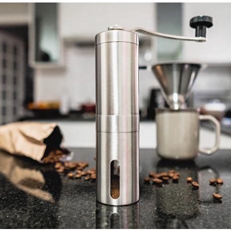 Moedor de Café Manual Triturador de Grãos Portátil Com Ajuste