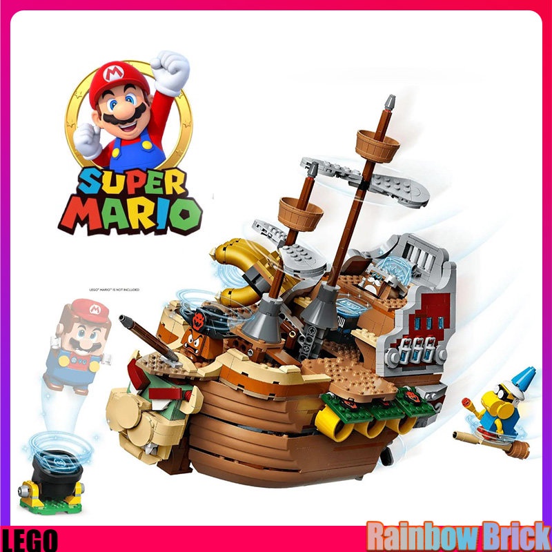 Super Mario Bowser Blocos De Montar Lego Da Aeronave Modelo Criativo 71391 Brinquedos De Bricolage Para Crianças Presentes De Aniversário