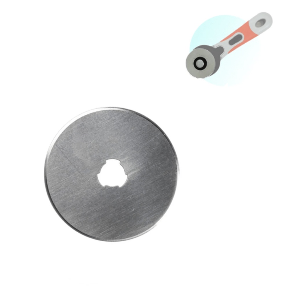 Lâmina Circular 60mm Aço Inox Para Cortador Tecido Couro EVA Papel Patchwork Artesanato Corte