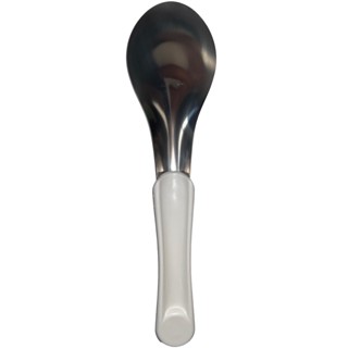 Espátula Profissional Inox Cabo Branco Gelato Italiano Sorveteria