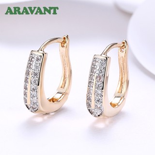 Prata Esterlina 925 Ouro 18K Brincos De Zircônia Cúbica Em Forma De U Para Mulheres Jóias De